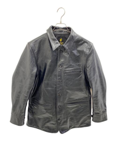 Y's Works（ワイズ ワークス）Y's Works (ワイズ ワークス) ホースハイド 1930s カーコート ブラック サイズ:40の古着・服飾アイテム