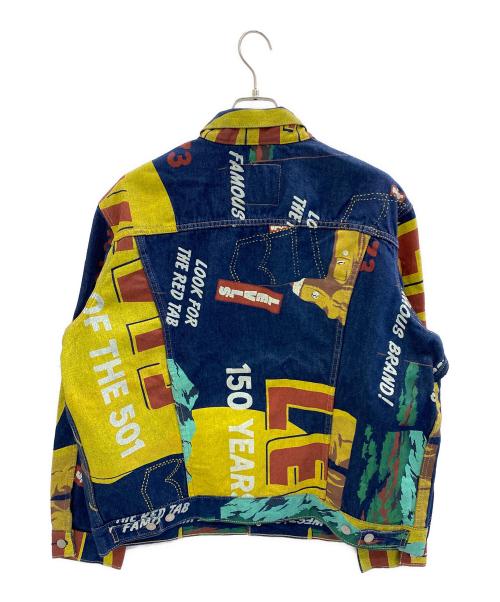 LEVI'S PReMIUM（リーバイス プレミアム）LEVI'S PReMIUM (リーバイス プレミアム) 23SS 150周年 トラッカージャケット ネイビー×イエロー サイズ:XL 未使用品の古着・服飾アイテム