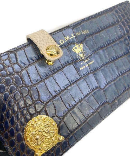 A.D.M.J.（エーディーエムジェイ）A.D.M.J. (エーディーエムジェイ) 長財布 ブルー×カーキの古着・服飾アイテム