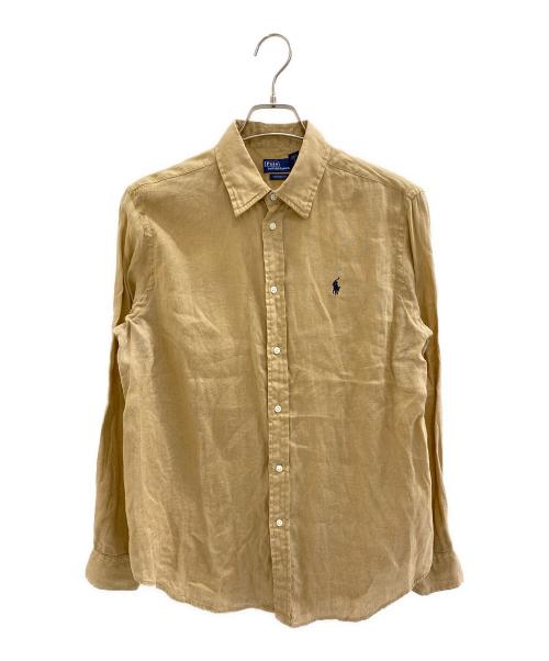 POLO RALPH LAUREN（ポロ・ラルフローレン）POLO RALPH LAUREN (ポロ・ラルフローレン) クラシック フィット リネン シャツ ベージュ サイズ:Mの古着・服飾アイテム