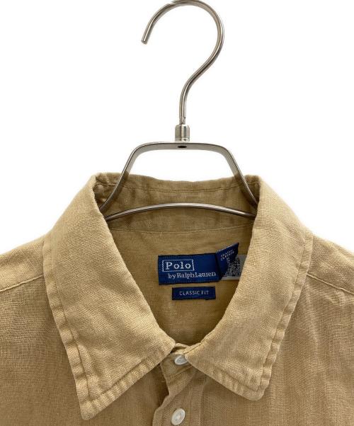 POLO RALPH LAUREN（ポロ・ラルフローレン）POLO RALPH LAUREN (ポロ・ラルフローレン) クラシック フィット リネン シャツ ベージュ サイズ:Mの古着・服飾アイテム