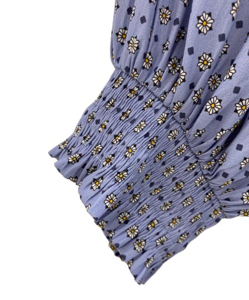UNITED ARROWS（ユナイテッドアローズ）UNITED ARROWS (ユナイテッドアローズ) シャーリング ハイネック ブラウス ブルー サイズ:不明の古着・服飾アイテム