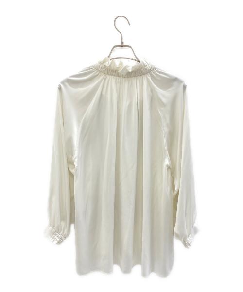 TO BE CHIC（トゥービーシック）TO BE CHIC (トゥービーシック) サテンリボンブラウス ホワイト サイズ:L (40)の古着・服飾アイテム