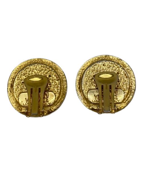 VERSACE（ヴェルサーチェ）VERSACE (ヴェルサーチェ) イヤリング ゴールド×ブラックの古着・服飾アイテム