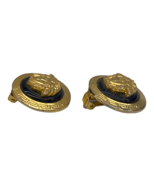 VERSACE（ヴェルサーチェ）VERSACE (ヴェルサーチェ) イヤリング ゴールド×ブラックの古着・服飾アイテム