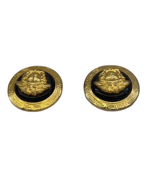 VERSACE（ヴェルサーチェ）VERSACE (ヴェルサーチェ) イヤリング ゴールド×ブラックの古着・服飾アイテム