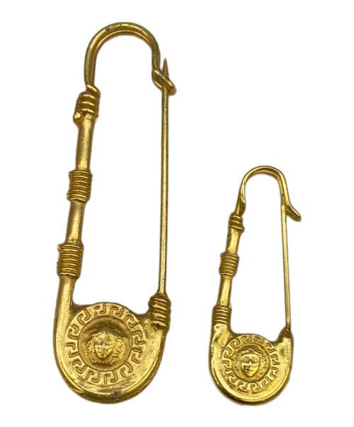 VERSACE（ヴェルサーチェ）VERSACE (ヴェルサーチェ) 2連セーフティーピン ゴールドの古着・服飾アイテム