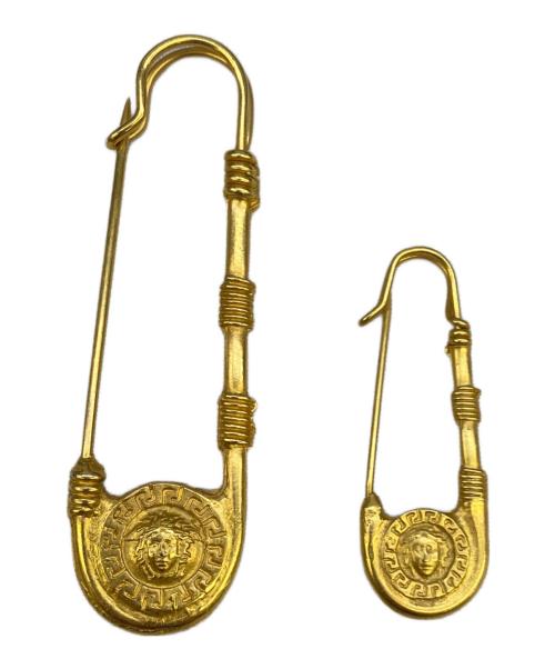 VERSACE（ヴェルサーチェ）VERSACE (ヴェルサーチェ) 2連セーフティーピン ゴールドの古着・服飾アイテム