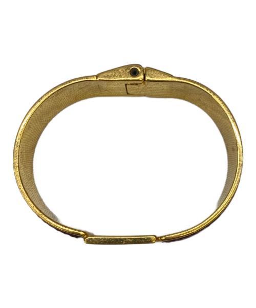 GUCCI（グッチ）GUCCI (グッチ) ブレスレット ブラウン×ゴールドの古着・服飾アイテム