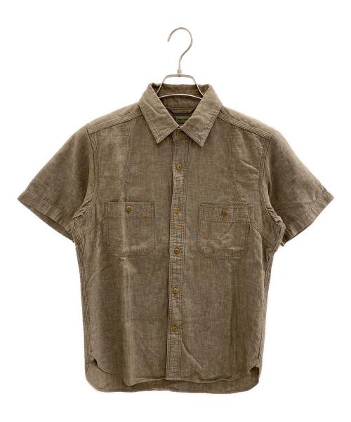 NIGEL CABOURN（ナイジェルケーボン）NIGEL CABOURN (ナイジェルケーボン) 半袖シャツ ブラウン サイズ:44の古着・服飾アイテム