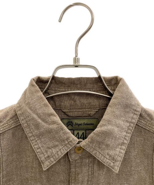 NIGEL CABOURN（ナイジェルケーボン）NIGEL CABOURN (ナイジェルケーボン) 半袖シャツ ブラウン サイズ:44の古着・服飾アイテム