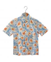STEVEN ALAN（スティーブンアラン）の古着「半袖シャツ」｜ブルー×ホワイト