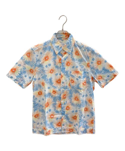 STEVEN ALAN（スティーブンアラン）STEVEN ALAN (スティーブンアラン) 半袖シャツ ブルー×ホワイト サイズ:XSの古着・服飾アイテム