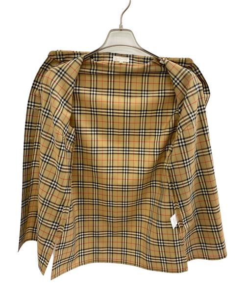 Burberry's（バーバリーズ）Burberry's (バーバリーズ) 金釦長袖シャツ ブラウン サイズ:38の古着・服飾アイテム