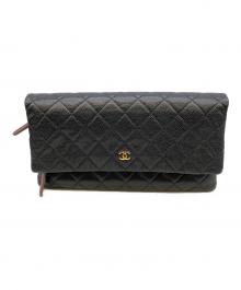 CHANEL（シャネル）の古着「キャビアスキン」｜ブラック