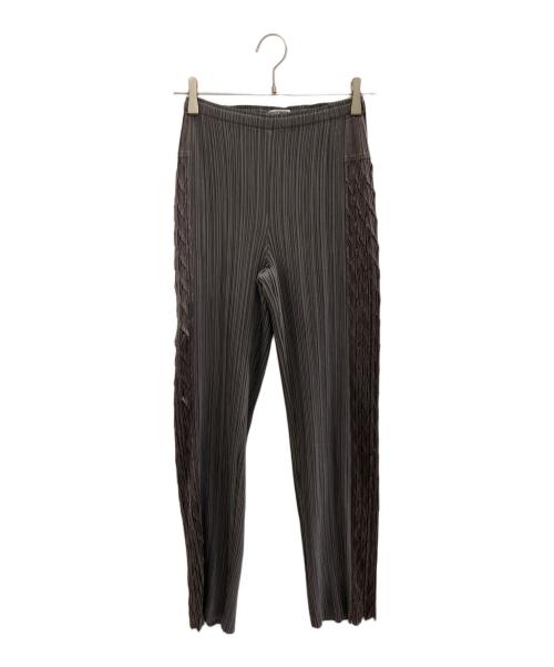 ISSEY MIYAKE（イッセイミヤケ）ISSEY MIYAKE (イッセイミヤケ) サイド切替プリーツパンツ グレー サイズ:1の古着・服飾アイテム