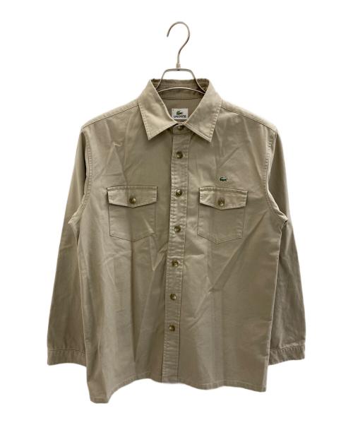 LACOSTE（ラコステ）LACOSTE (ラコステ) 長袖シャツ ブラウン サイズ:3の古着・服飾アイテム