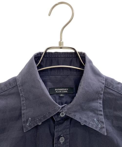 BURBERRY BLACK LABEL（バーバリーブラックレーベル）BURBERRY BLACK LABEL (バーバリーブラックレーベル) 半袖チェックシャツ ブラック サイズ:2の古着・服飾アイテム