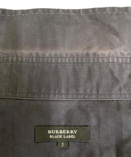 BURBERRY BLACK LABEL（バーバリーブラックレーベル）BURBERRY BLACK LABEL (バーバリーブラックレーベル) 半袖チェックシャツ ブラック サイズ:2の古着・服飾アイテム