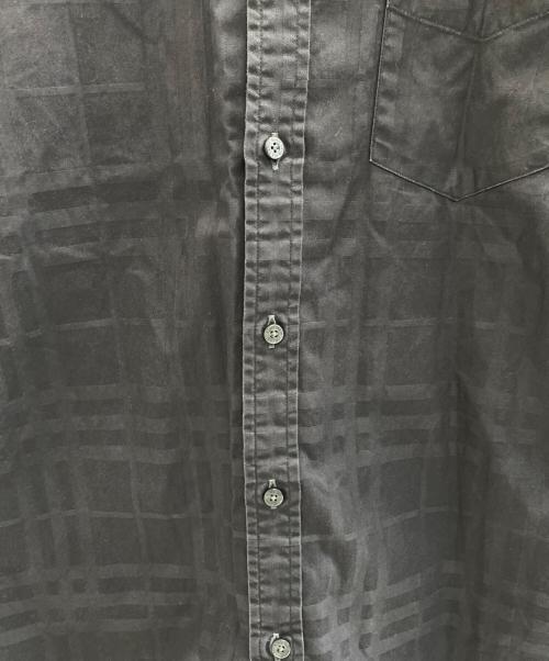 BURBERRY BLACK LABEL（バーバリーブラックレーベル）BURBERRY BLACK LABEL (バーバリーブラックレーベル) 半袖チェックシャツ ブラック サイズ:2の古着・服飾アイテム