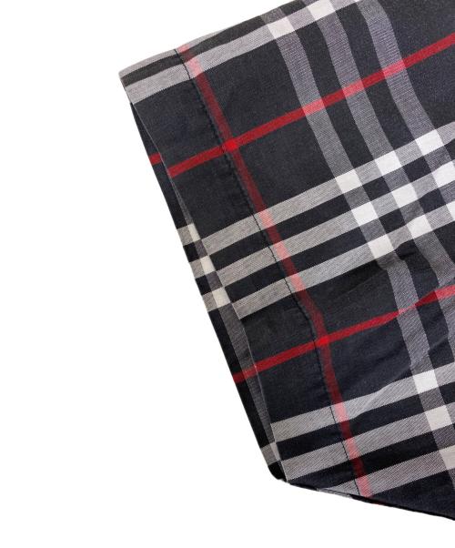 BURBERRY BLACK LABEL（バーバリーブラックレーベル）BURBERRY BLACK LABEL (バーバリーブラックレーベル) 半袖プルオーバーシャツ レッド×ブラック サイズ:3の古着・服飾アイテム