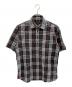 BURBERRY BLACK LABEL（バーバリーブラックレーベル）の古着「半袖プルオーバーシャツ」｜レッド×ブラック