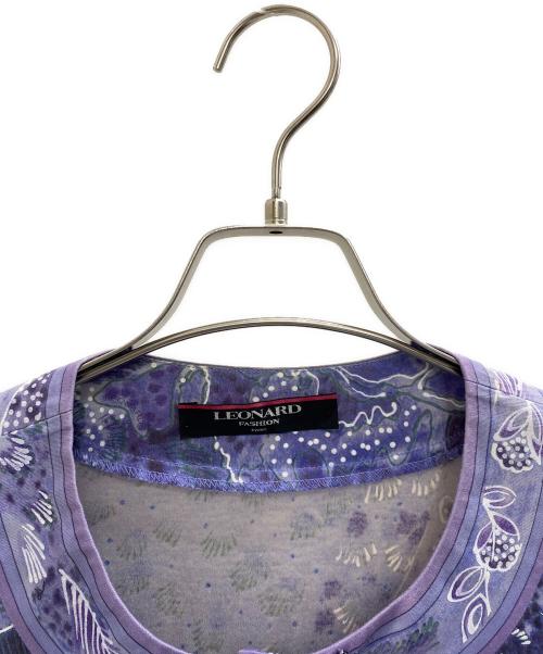LEONARD FASHION（レオナールファッション）LEONARD FASHION (レオナールファッション) ノーカラージャケット パープル サイズ:LLの古着・服飾アイテム