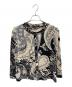 LEONARD FASHION（レオナールファッション）の古着「ノーカラージャケット」｜ブラック×ベージュ