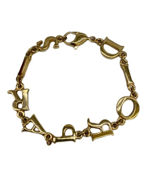 Christian Dior（クリスチャン ディオール）Christian Dior (クリスチャン ディオール) ヴィンテージロゴチャームブレスレット ゴールドの古着・服飾アイテム