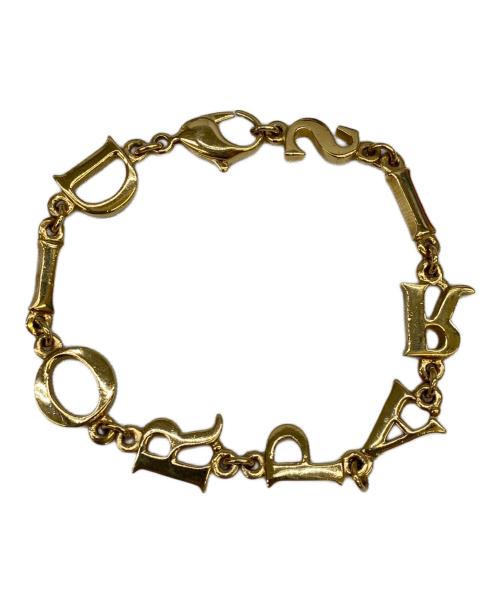 Christian Dior（クリスチャン ディオール）Christian Dior (クリスチャン ディオール) ヴィンテージロゴチャームブレスレット ゴールドの古着・服飾アイテム