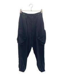 Y's（ワイズ）の古着「25SS TA/PE CREPE DE CHINE FLIGHT PANTS」｜ブラック