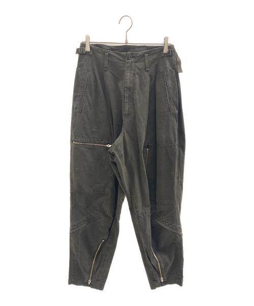 Y's（ワイズ）Y's (ワイズ) 25SS COTTON SLAB GARMENT DYEING FLIGHT PANTS グレー サイズ:2の古着・服飾アイテム