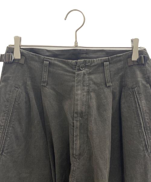 Y's（ワイズ）Y's (ワイズ) 25SS COTTON SLAB GARMENT DYEING FLIGHT PANTS グレー サイズ:2の古着・服飾アイテム