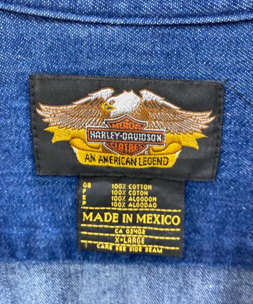 HARLEY-DAVIDSON（ハーレーダビッドソン）HARLEY-DAVIDSON (ハーレーダビッドソン) デニムジャケット インディゴ サイズ:SIZE XLの古着・服飾アイテム