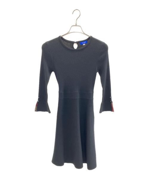 BLUE LABEL CRESTBRIDGE（ブルーレーベルクレストブリッジ）BLUE LABEL CRESTBRIDGE (ブルーレーベルクレストブリッジ) ニットワンピース ブラック サイズ:38の古着・服飾アイテム
