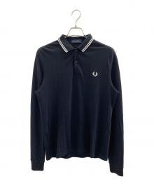 FRED PERRY（フレッドペリー）の古着「鹿の子 L/S ポロシャツ」｜ブラック