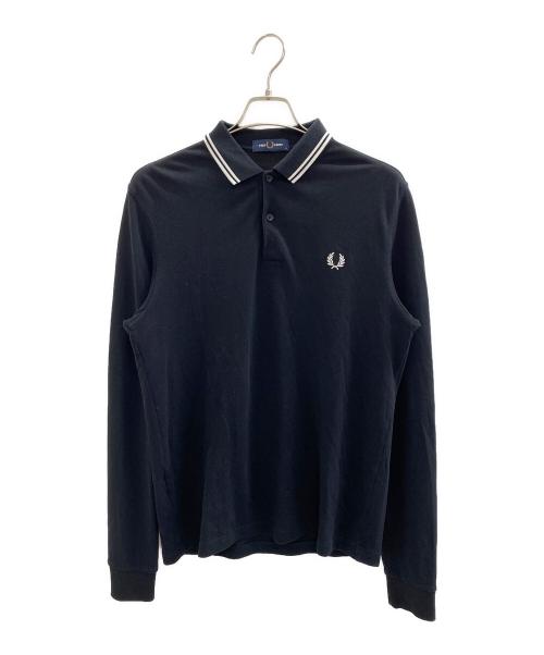 FRED PERRY（フレッドペリー）FRED PERRY (フレッドペリー) 鹿の子 L/S ポロシャツ ブラック サイズ:Mの古着・服飾アイテム