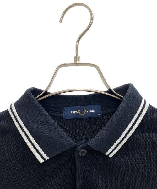 FRED PERRY（フレッドペリー）FRED PERRY (フレッドペリー) 鹿の子 L/S ポロシャツ ブラック サイズ:Mの古着・服飾アイテム