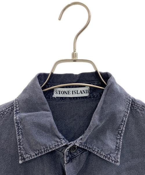 STONE ISLAND（ストーンアイランド）STONE ISLAND (ストーンアイランド) 99's ウォッシュ加工ロングスリーブシャツ グレー サイズ:Mの古着・服飾アイテム
