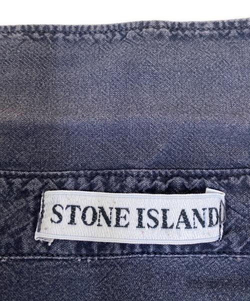 STONE ISLAND（ストーンアイランド）STONE ISLAND (ストーンアイランド) 99's ウォッシュ加工ロングスリーブシャツ グレー サイズ:Mの古着・服飾アイテム