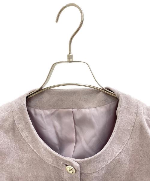PROPORTION BODY DRESSING（プロポーションボディドレッシング）PROPORTION BODY DRESSING (プロポーションボディドレッシング) フェイクスウェードノーカラーブルゾン パープル サイズ:Mの古着・服飾アイテム