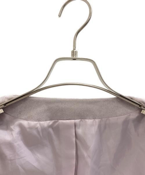PROPORTION BODY DRESSING（プロポーションボディドレッシング）PROPORTION BODY DRESSING (プロポーションボディドレッシング) フェイクスウェードノーカラーブルゾン パープル サイズ:Mの古着・服飾アイテム