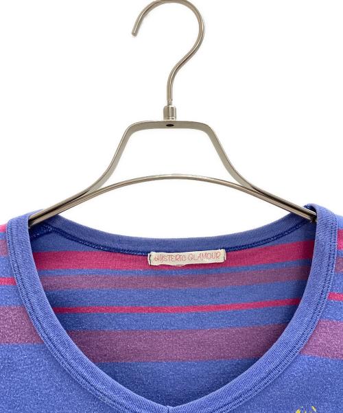 Hysteric Glamour（ヒステリックグラマー）Hysteric Glamour (ヒステリックグラマー) Y2K S/S ピチTシャツ ブルー サイズ:Freeの古着・服飾アイテム