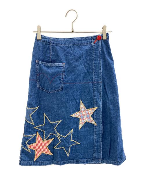 Hysteric Glamour（ヒステリックグラマー）Hysteric Glamour (ヒステリックグラマー) 巻きスカート ブルー サイズ:Freeの古着・服飾アイテム