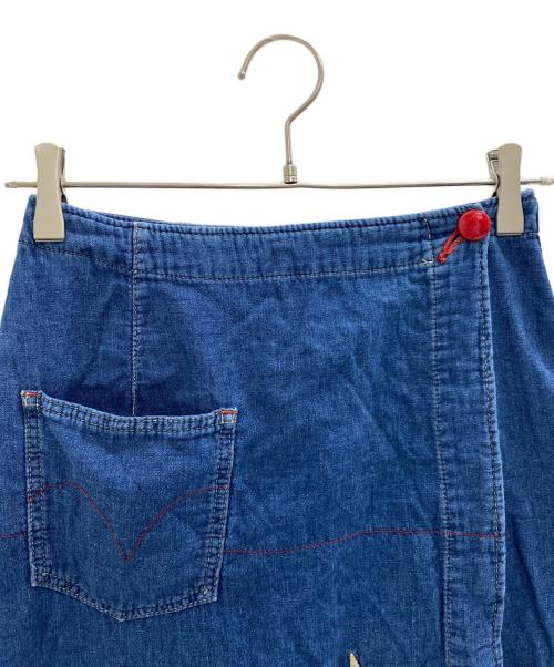 Hysteric Glamour（ヒステリックグラマー）Hysteric Glamour (ヒステリックグラマー) 巻きスカート ブルー サイズ:Freeの古着・服飾アイテム
