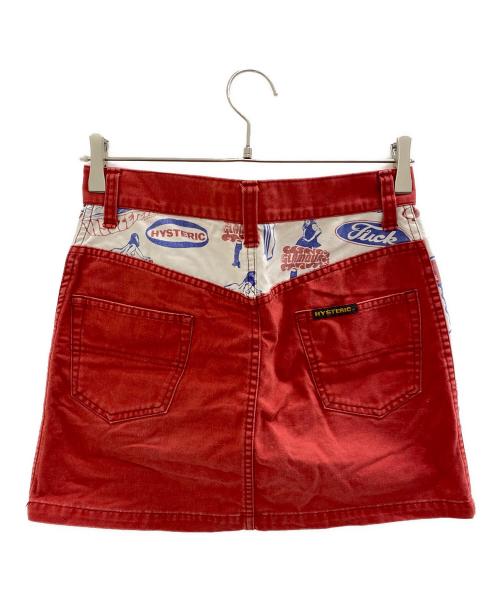 Hysteric Glamour（ヒステリックグラマー）Hysteric Glamour (ヒステリックグラマー) デニムスカート レッド×ホワイト サイズ:Freeの古着・服飾アイテム