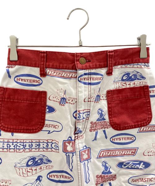 Hysteric Glamour（ヒステリックグラマー）Hysteric Glamour (ヒステリックグラマー) デニムスカート レッド×ホワイト サイズ:Freeの古着・服飾アイテム