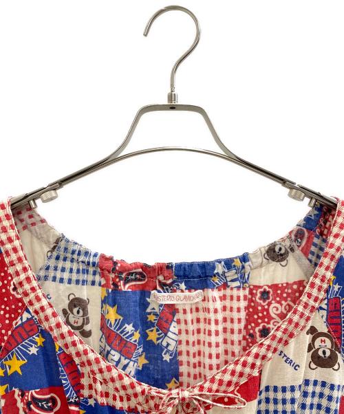 Hysteric Glamour（ヒステリックグラマー）Hysteric Glamour (ヒステリックグラマー) 90's ファックベア パッチワーク柄 ワンピース アーカイブ Y2K マルチカラー サイズ:Freeの古着・服飾アイテム