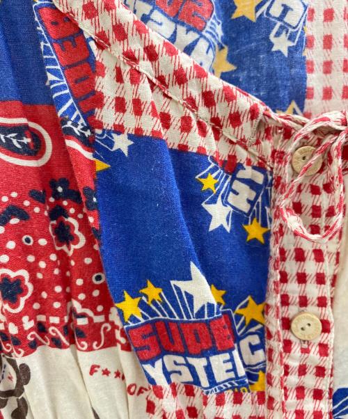 Hysteric Glamour（ヒステリックグラマー）Hysteric Glamour (ヒステリックグラマー) 90's ファックベア パッチワーク柄 ワンピース アーカイブ Y2K マルチカラー サイズ:Freeの古着・服飾アイテム
