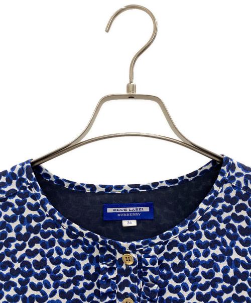 BURBERRY BLUE LABEL（バーバリー ブルー レーベル）BURBERRY BLUE LABEL (バーバリー ブルー レーベル) 半袖ワンピース ブルー サイズ:36の古着・服飾アイテム